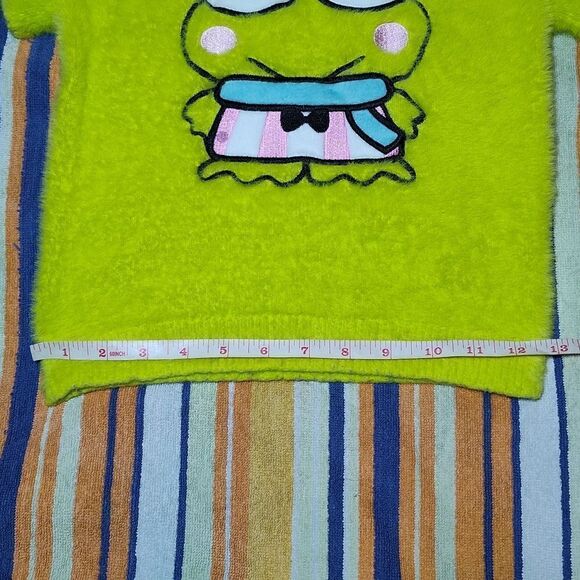 Forever 21 Hello Kitty & Friends Keroppi Fuzzy T-Shirt Small - Picture 11 of 16